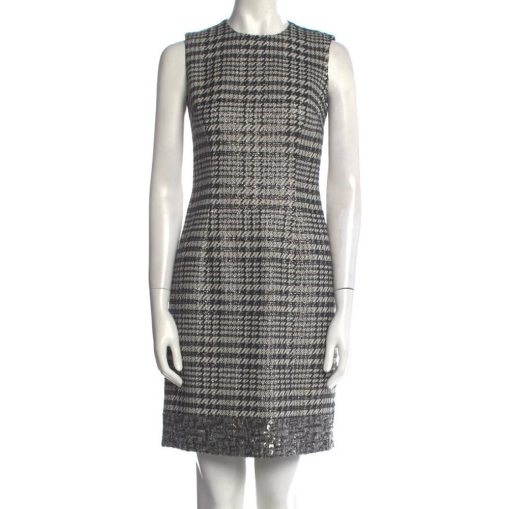 Carmen Marc Valvo Tweed Dress